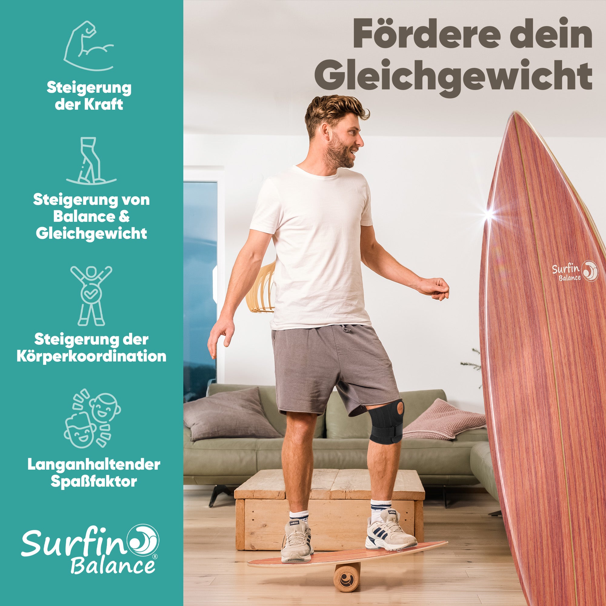 Surfin Balance Board Komplett-Set