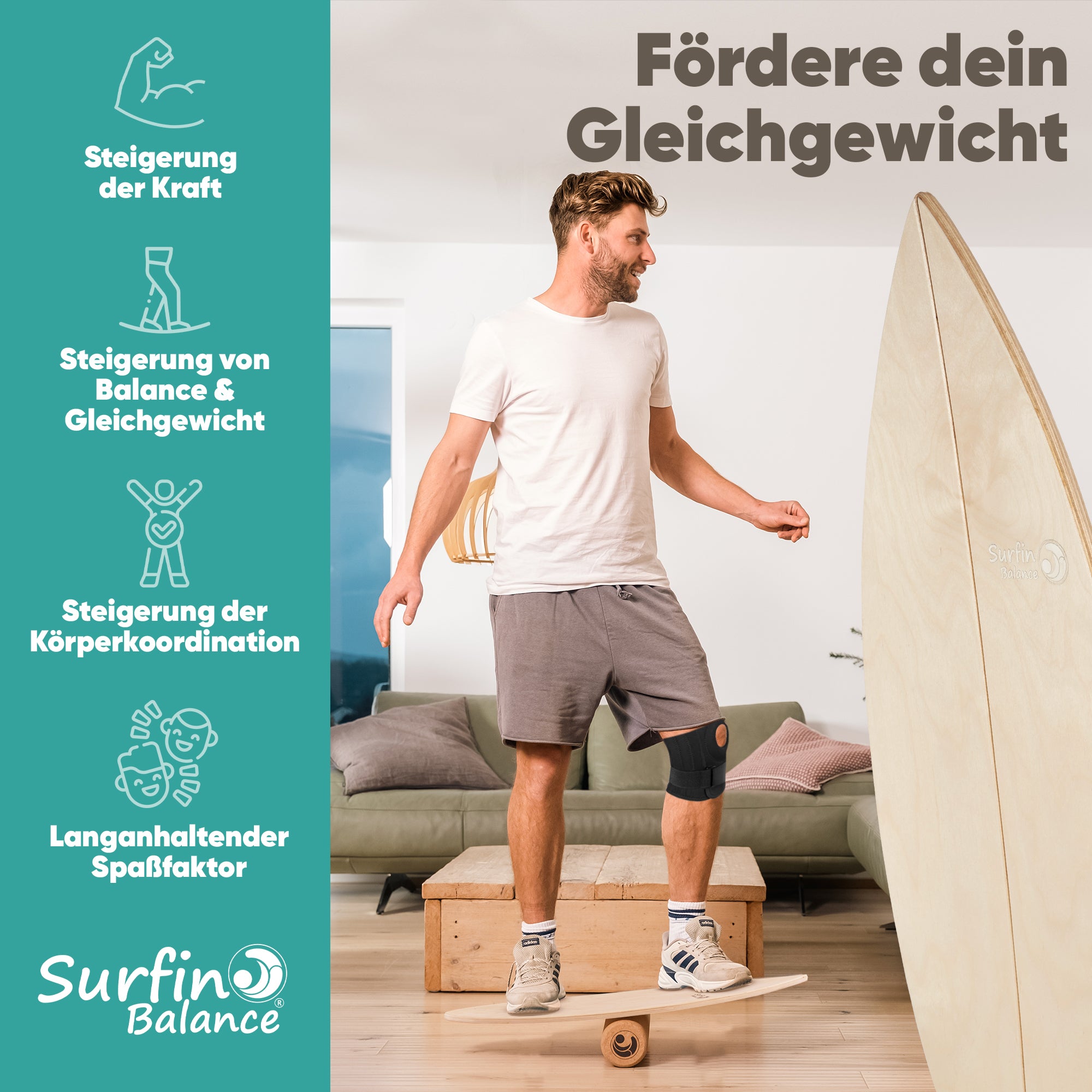 Surfin Balance Board Komplett-Set